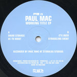Paul Mac : Working Title EP (12", EP)