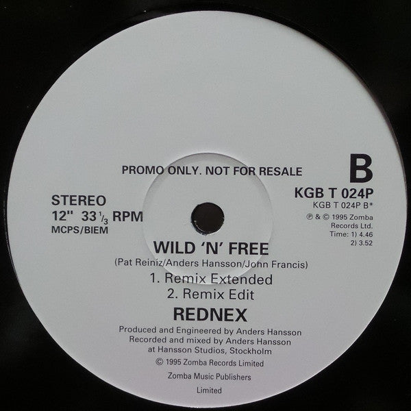 Rednex : Wild 'N' Free (12", Promo)