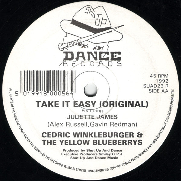Cedric Winkleburger & The Yellow Blueberries Featuring Juliette Jaimes : Take It Easy (Remix) (12")