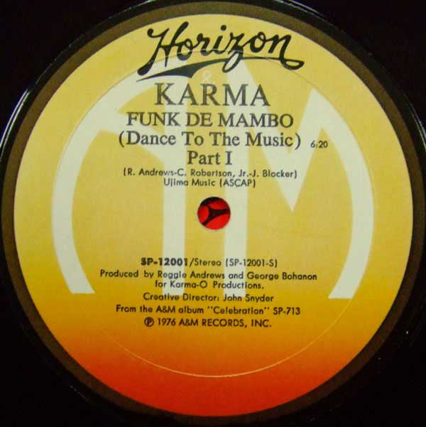 Karma (9) : Funk De Mambo (Dance To The Music) (12")