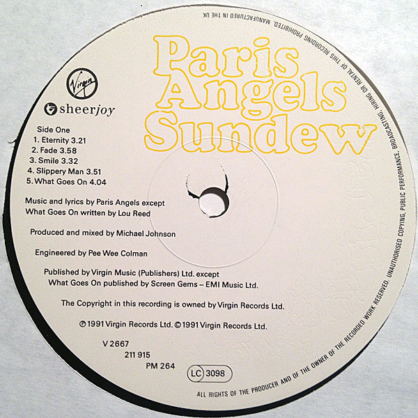 Paris Angels : Sundew (LP, Album)