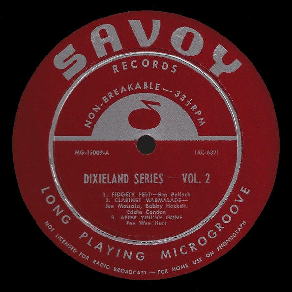 Various : Savoy Presents Dixieland, Vol. 2 (10", Album)