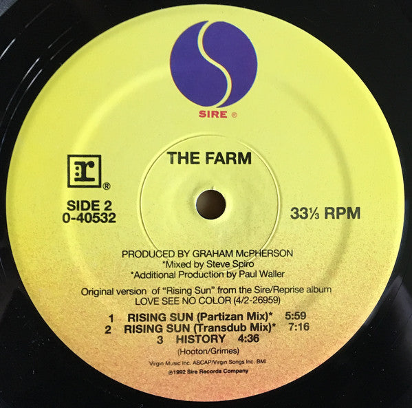 The Farm : Rising Sun (12", Maxi)