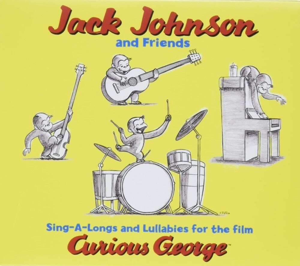 the album cover for Jack Johnson - Sing-A-Longs and Lullabies for the Film Curious George (Original Soundtrack)