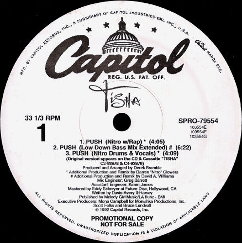 Tisha* : Push (12", Promo)