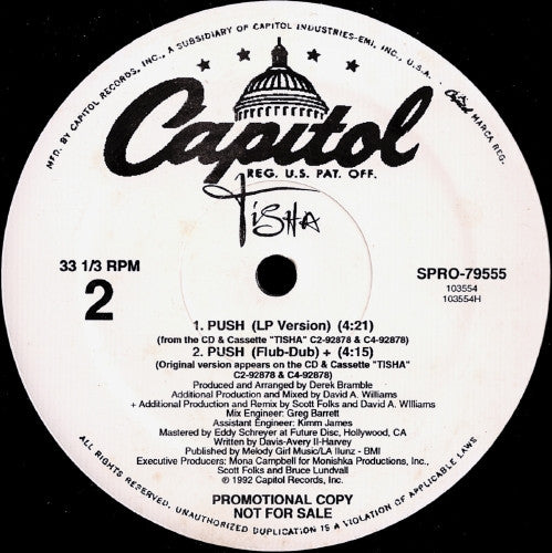 Tisha* : Push (12", Promo)