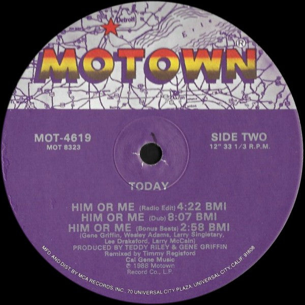 Today : Him Or Me (12", Single)