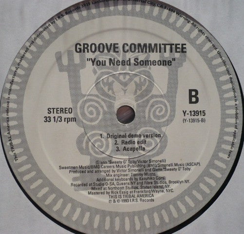 Groove Committee : You Need Someone (12")