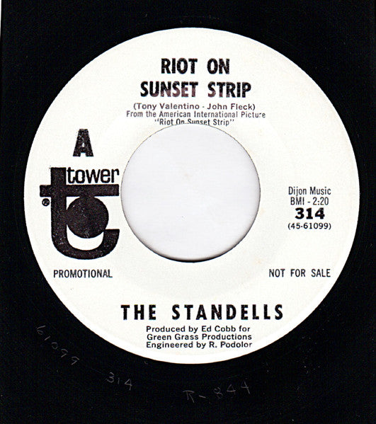 The Standells : Riot On Sunset Strip (7", Single, Promo)