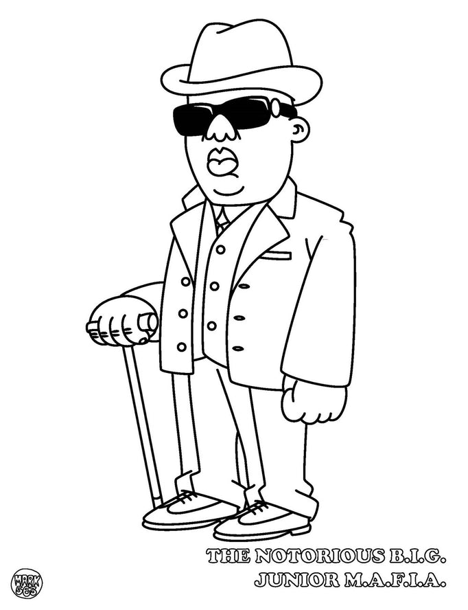 Mark 563- Hip Hop Coloring Book: East Coast Edition (Coloring Book)