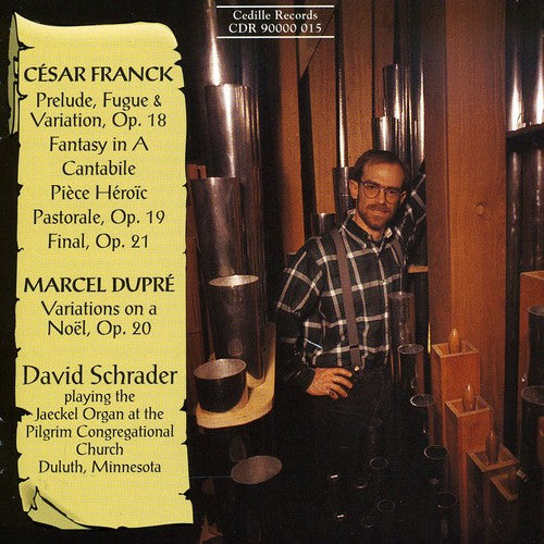 the album cover for David Schrader - Organ Music: Prelude / Fuge & Variations