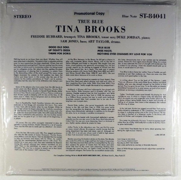 Tina Brooks : True Blue (2x12", Album, Ltd, RE, Blu)