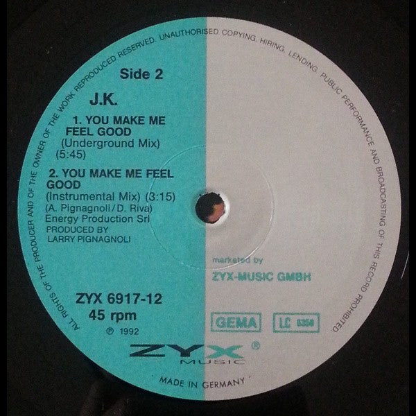 J.K. : You Make Me Feel Good (12")