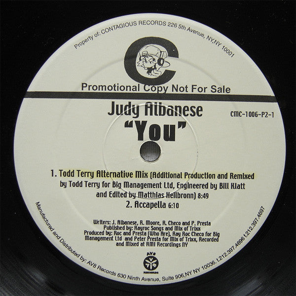 Judy Albanese : You (12", Promo)