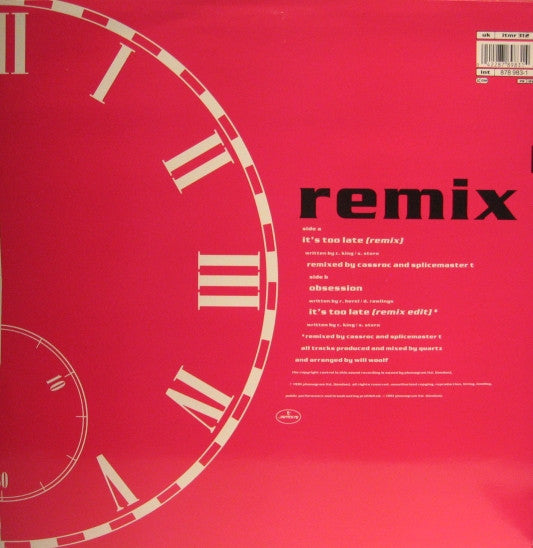 Quartz (2) Introducing Dina Carroll : It's Too Late (Remix) (12")