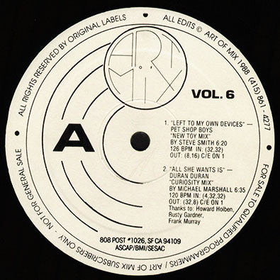Various : Art Of Mix - Vol. 6 (12", Promo)