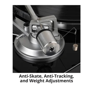 Dayton Audio Bluetooth 2-Speed Belt-Drive Turntable with USB and Audio-Technica AT-VM95E Cartridge (Black)