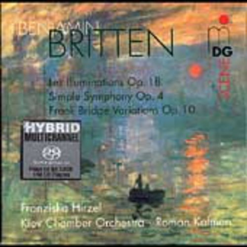 the album cover for B. Britten - Orchestral Works