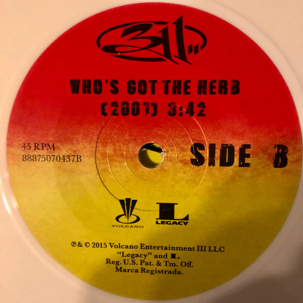 311 : Grifter / Who's Got The Herb (7", Ltd, Whi)