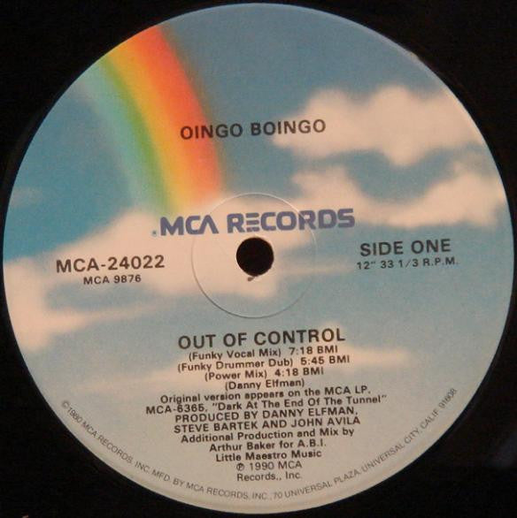 Oingo Boingo : Out Of Control (12", Single)