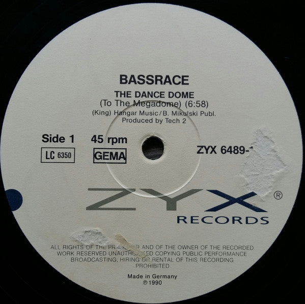 Bassrace : The Dance Dome (12", Maxi)
