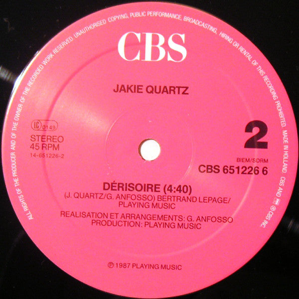 Jakie Quartz : Emotion (12", Maxi)