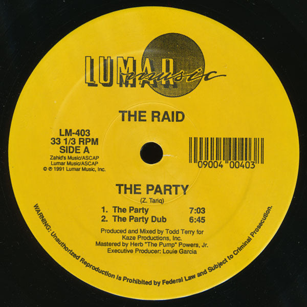 The Raid : The Party / Jump Up In The Air (12")