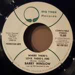 Barry Winslow : Get To Know Me / Where There's Love There's Fire (7", Promo)