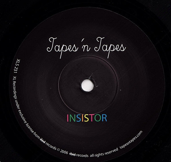 Tapes 'n Tapes : Insistor (7", Single)