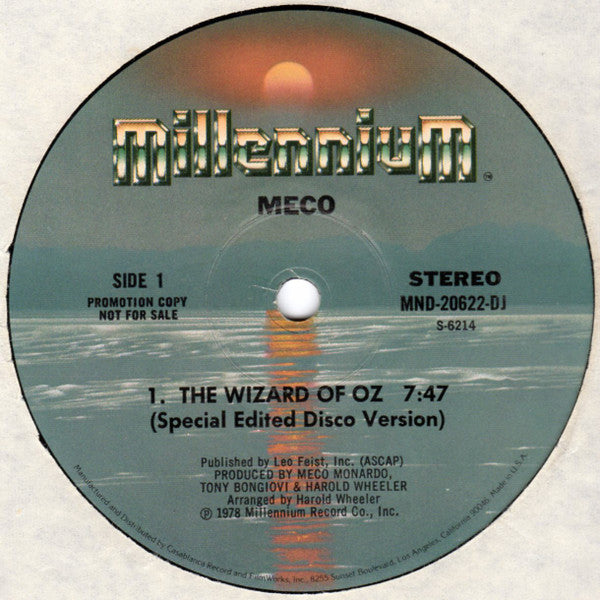 Meco* : Wizard Of Oz (Special Edited Disco Version) (12", S/Sided, Promo)