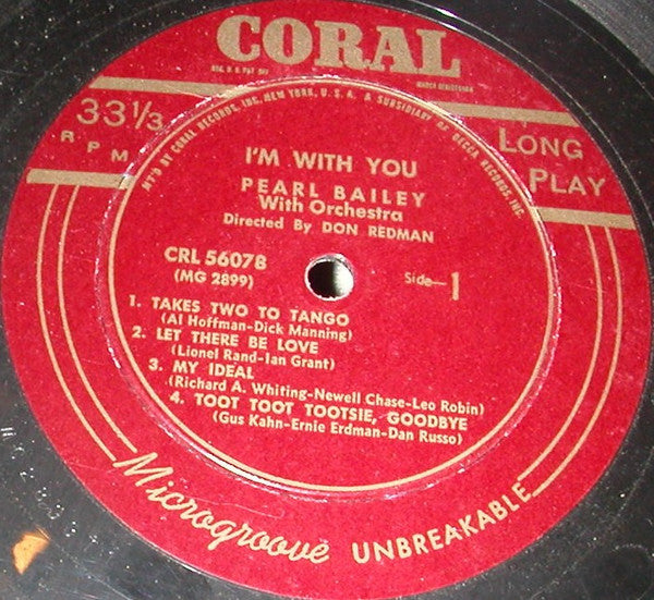 Pearl Bailey : I'm With You (10", Album)