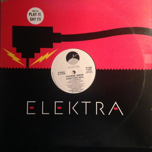 Phoebe Snow : Something Real (12", Single, Promo)
