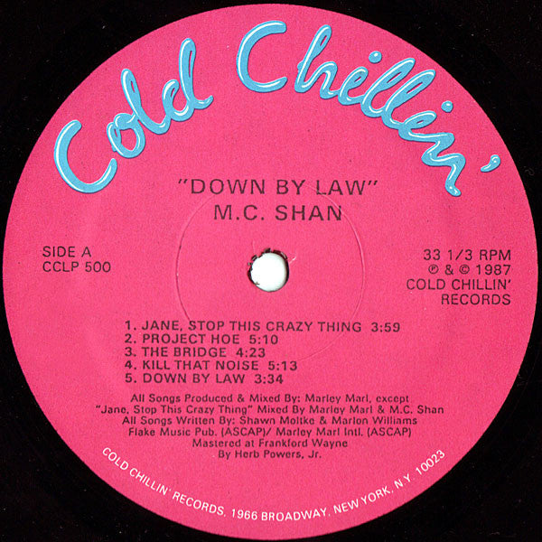MC Shan : Down By Law (LP, Album, Red)