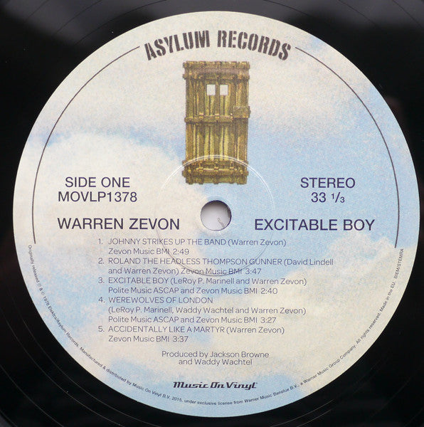 Warren Zevon : Excitable Boy (LP, Album, RE, RM)