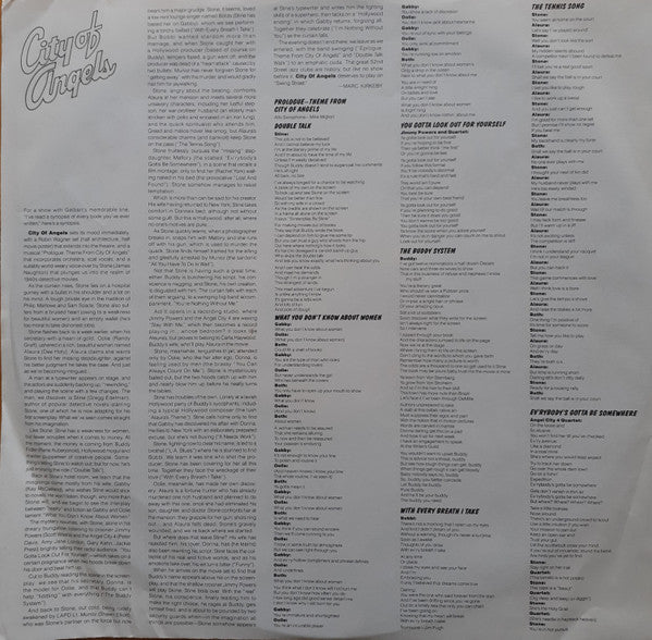 Cy Coleman, David Zippel, Larry Gelbart, "City Of Angels" Original Broadway Cast : City Of Angels (Original Broadway Cast Recording) (LP, Album)