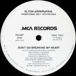 Elton John / RuPaul : Don't Go Breaking My Heart (12", Promo)