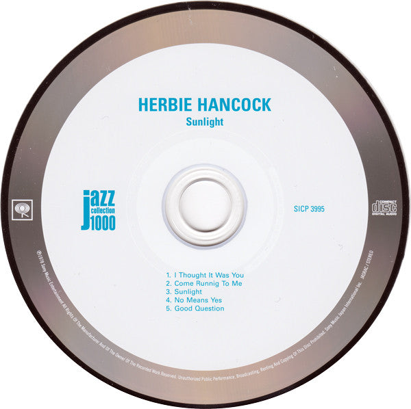Herbie Hancock : Sunlight (CD, Album, RE, RM)