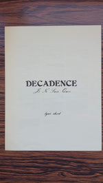 Decadence (5) : Je Ne Sais Quoi (LP, Album)