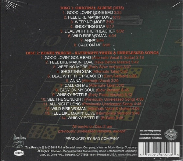 Bad Company (3) : Straight Shooter (2xCD, Album, Dlx, RE, RM)