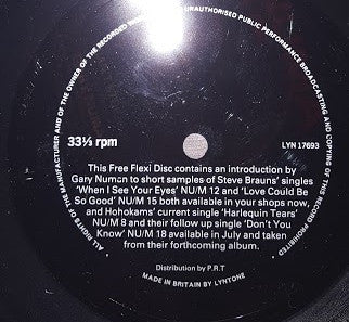 Gary Numan : I Can't Stop (10" + Flexi, 7", S/Sided)