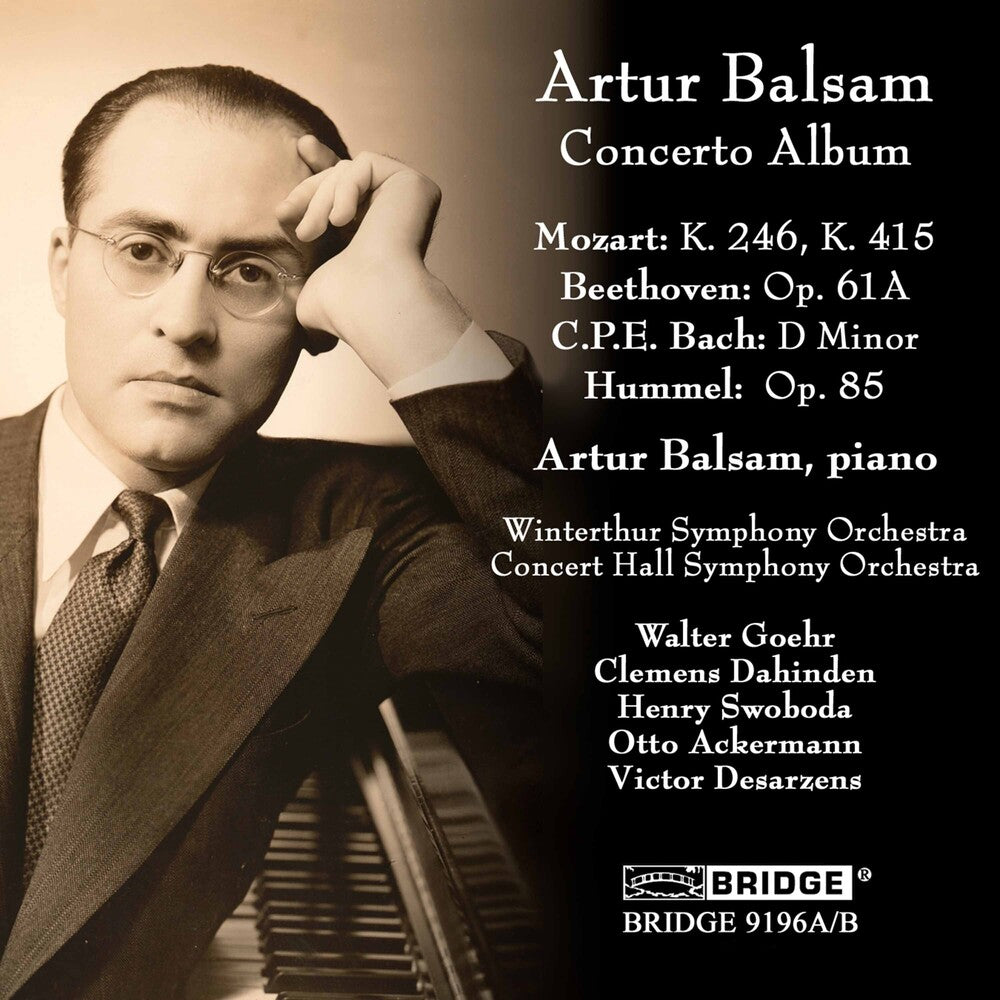 the album cover for Artur Balsam - Concerto Album