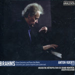 the album cover for J. BRAHMS - Piano Concertos & Piano Solo Works