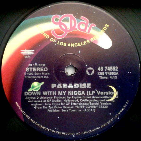 Paradise (4) : Down With My Nigga (12")