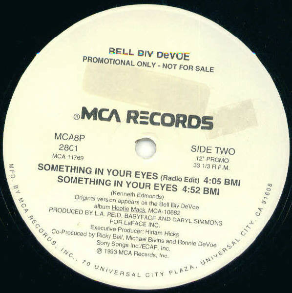 Bell Biv Devoe : Something In Your Eyes (12", Single, Promo)