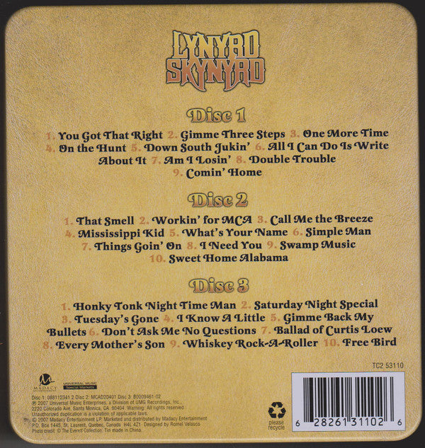 Lynyrd Skynyrd : Collector's Edition (3xCD, Comp, Dig + Box)