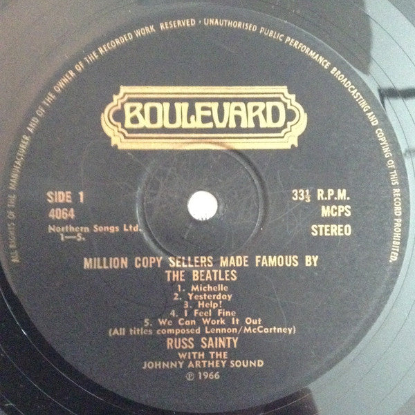 Russ Sainty With The Johnny Arthey Sound* : Million Copy Sellers Made Famous By The Beatles (LP, Album, RE)