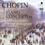 the album cover for F. CHOPIN - Piano Concertos 1 & 2