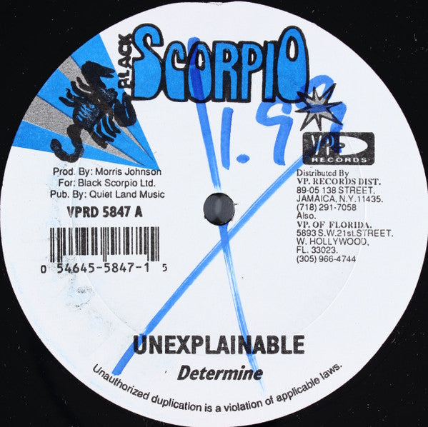 Determine / Ricky General : Unexplainable / Model Pon Them (12")
