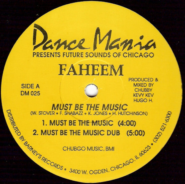 Faheem : Must Be The Music (12")