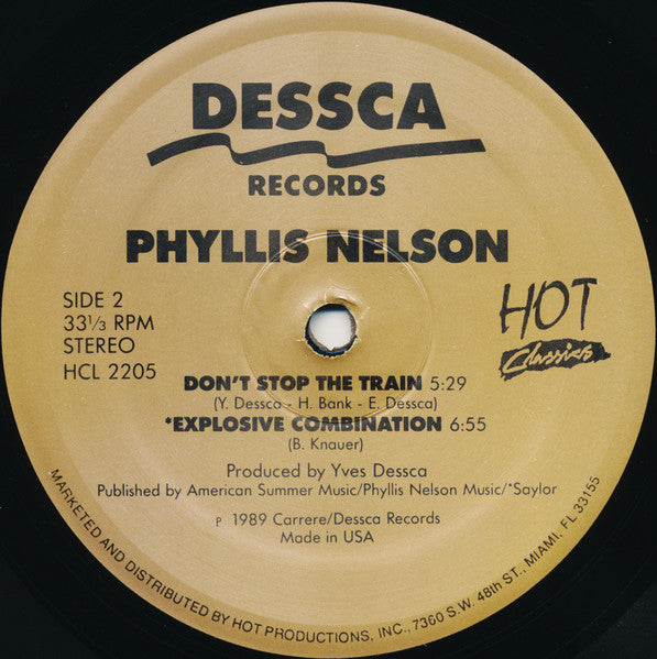 Phyllis Nelson : I Like You / Don't Stop The Rain / Explosive Combination (12")